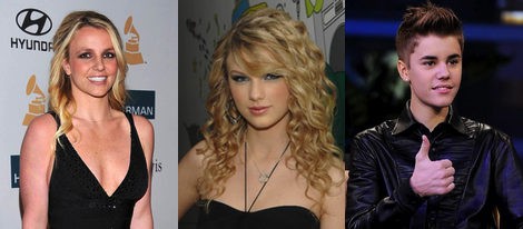 Britney Spears, Taylor Swift, Justin Bieber