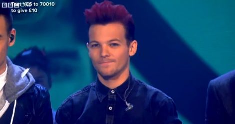 Louis Tomlinson en el Red Nose Day 2013