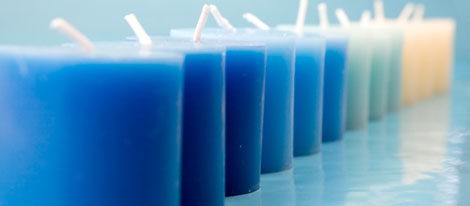  Las velas azules transmiten paz, salud y tranquilidad