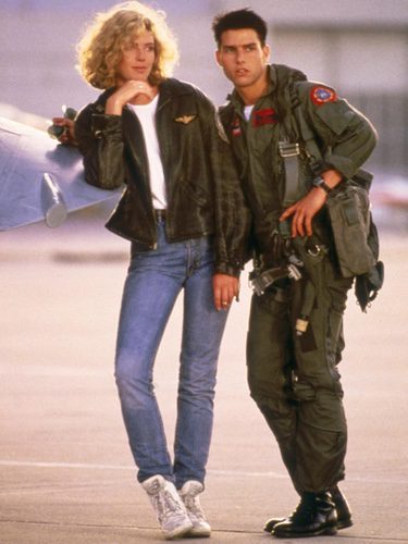 Kelly McGillis y Tom Cruise en 'Top Gun'