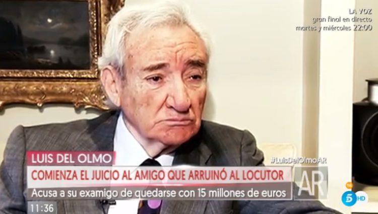 Luis del Olmo durante su intervención en 'El Programa de Ana Rosa' Foto: Telecinco