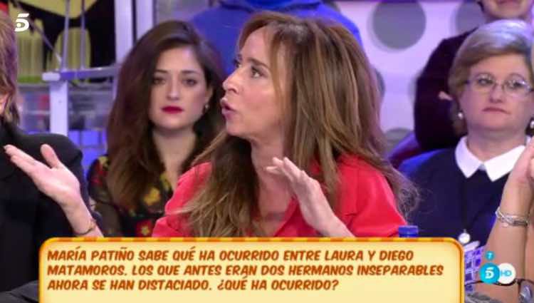 María Patiño contando lo sucedido / Telecinco.es