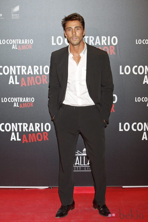 Rubén Sanz en el estreno de 'Lo contrario al amor' en Madrid
