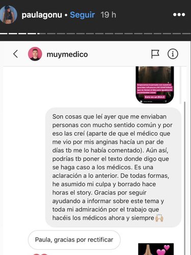 Paula Gonu pidió disculpas