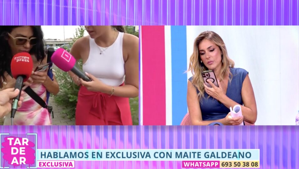 Llamada con Maite Galdeano en 'Tardear' | Foto: Telecinco.es