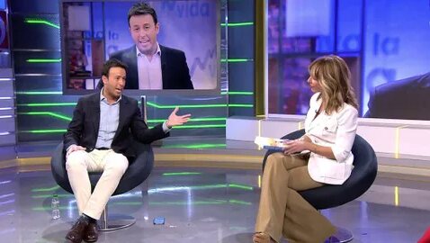 Matías Prats Jr. con Emma García en 'Viva la vida'/ Foto: telecinco.es