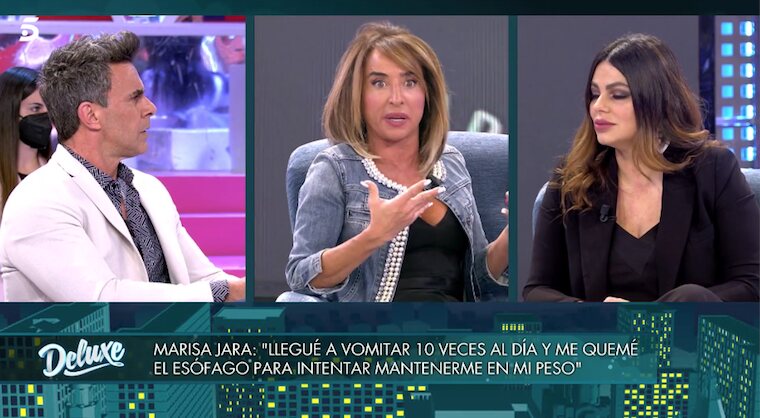 María Patiño en 'Viernes Deluxe' hablando de su bulimia/ Foto: telecinco.es
