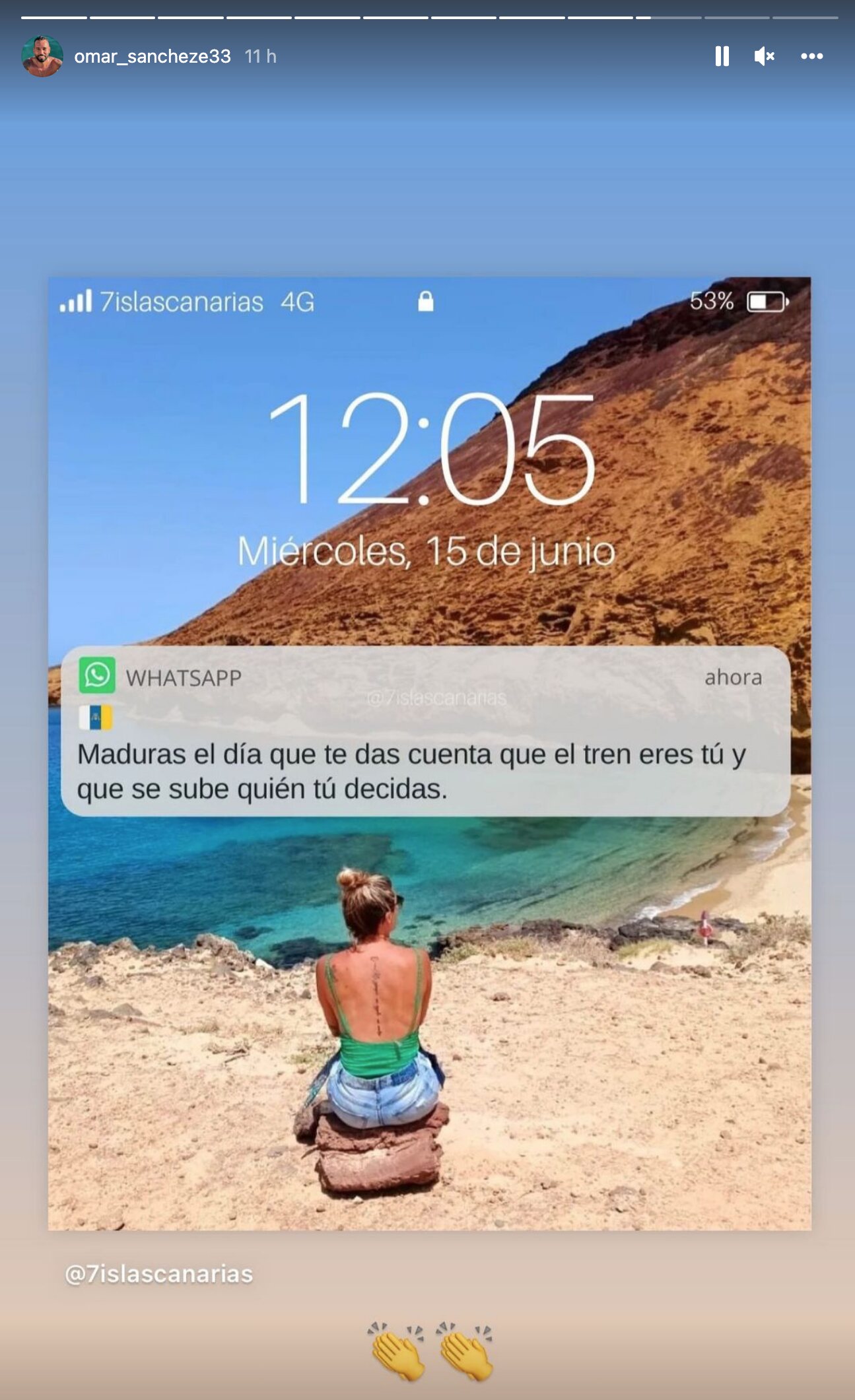 Omar Sánchez, muy reflexivo con la vida | Foto: Instagram