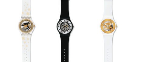 Tres modelos de relojes Swatch