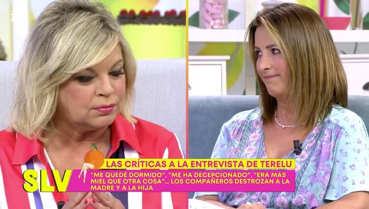 Terelu reprochándole la crítica a Laura Fa | Foto: Telecinco