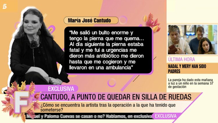 María José Cantudo contando lo que vivió