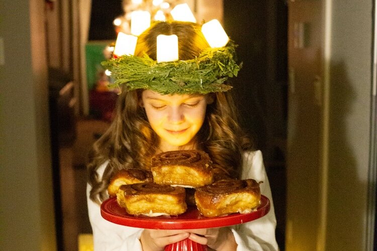 Vestimenta típica de Santa Lucía