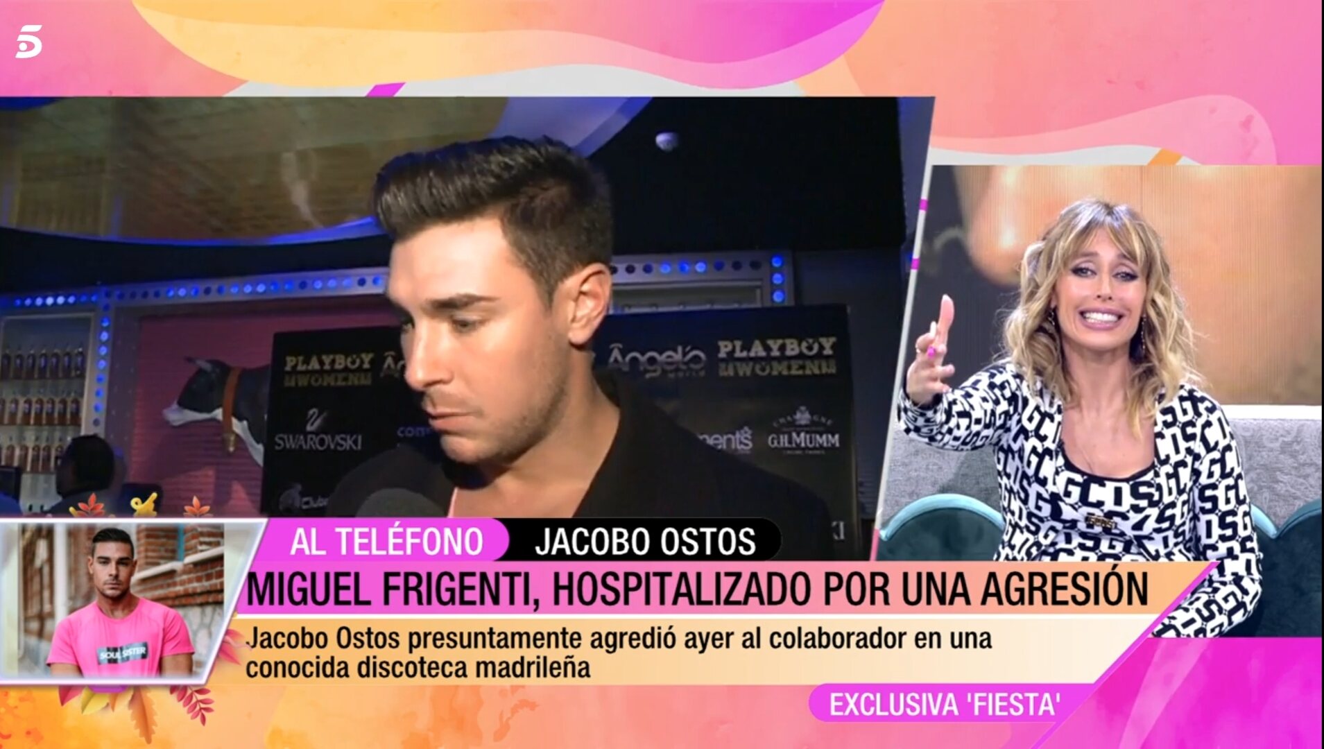 Jacobo Ostos, orgulloso de haber agredido a Miguel Frigenti | Foto: Telecinco.es
