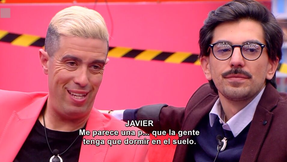 Javier no quiere dormir en el suelo por la prueba semanal l Foto: Telecinco.es