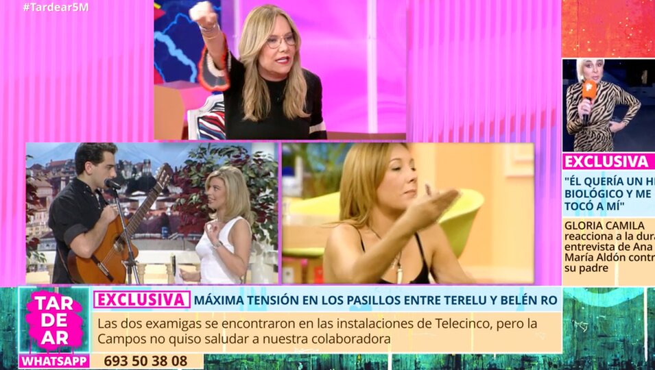 Belén Ro explica en 'Tardear' cómo fue su encontronazo con Terelu en las instalaciones de Mediaset | telecinco.es