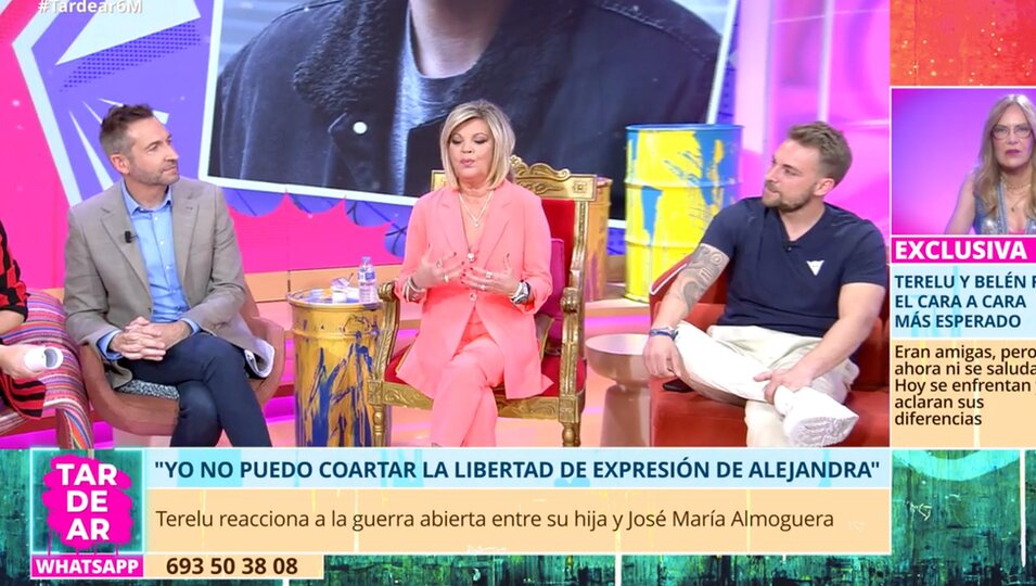 Terelu Campos enfrenta las críticas de Lecquio, en la 'tarde' | Telecinco.es
