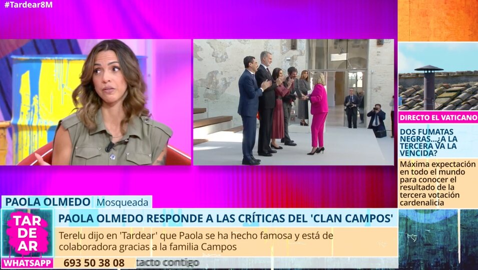 Paola Olmedo responde a las acusaciones de Terelu sobre su fama en la 'tarde' | Telecinco.es