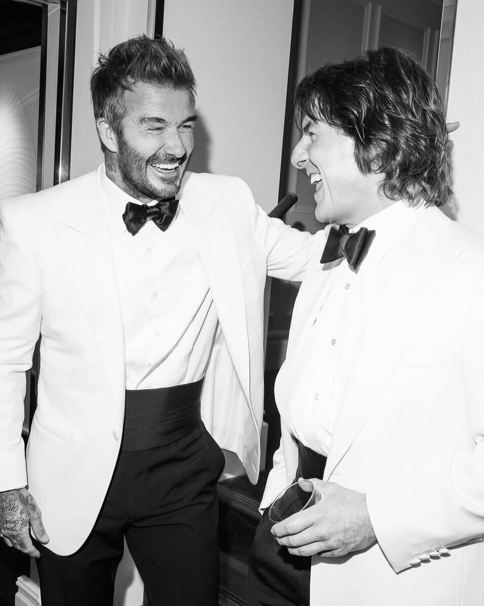 David Beckham y Tom Cruise en el 50 cumpleaños de David Beckham | Instagram