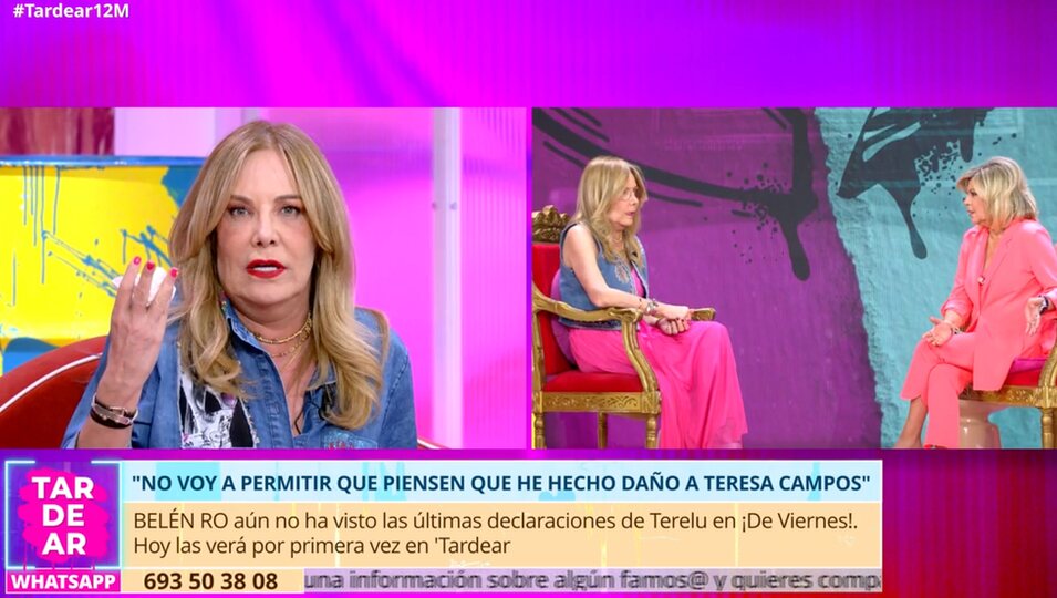 Belén Ro, en el plató de 'Tardear' | telecinco.es