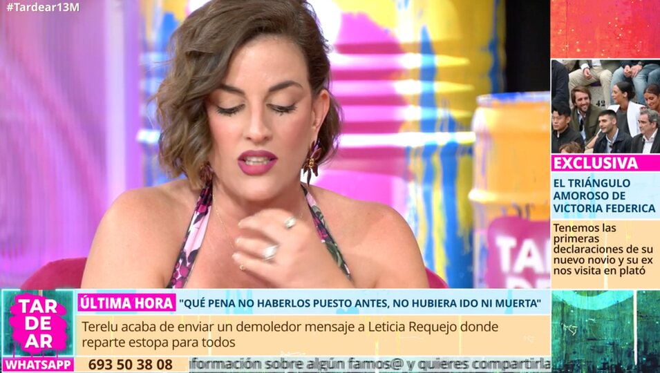 Leticia Requeje lee el mensaje de Terelu en la 'tarde' | Telecinco.es