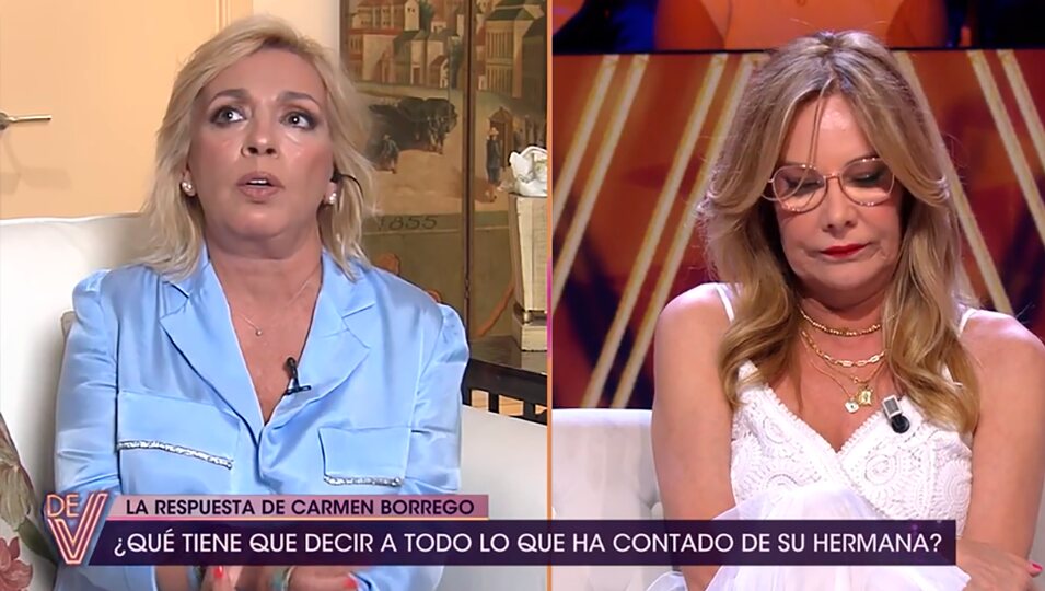 Carmen Borrego's face and Belén Ro after his hard interview </p></noscript>
<p>  | Telecinco.es»/><span>Carmen Borrego’s Face y Belén Red después de su dura entrevista </p>
<p>| Telecinco.es</p>
<p></span></div>
<p>La tensión creció aún más cuando Belén participó en el programa ‘Fiesta’ y escuchó <b>una insinuación que lo relató con haber sido</b> «La topa» de los campos, es decir,  <b>La persona que filtró información familiar</b>. Aunque el colaborador Mónika Vergara aclaró que no era su opinión, Belén reaccionó exigiendo respeto. «Eso lo está inventando, es absolutamente una mentira», dijo, antes de pedir el apoyo público de compañeros como Marisa Martín Blázquez o Paloma Barrientos. En lágrimas, Belén estableció el tema con una advertencia: «Tengo un cáncer de garganta y ya no llevaré.  <b>No voy a callarme nada más</b> «</p>
</div>
<p><br />
<br />Puedes consultar la fuente de este artículo <a href=