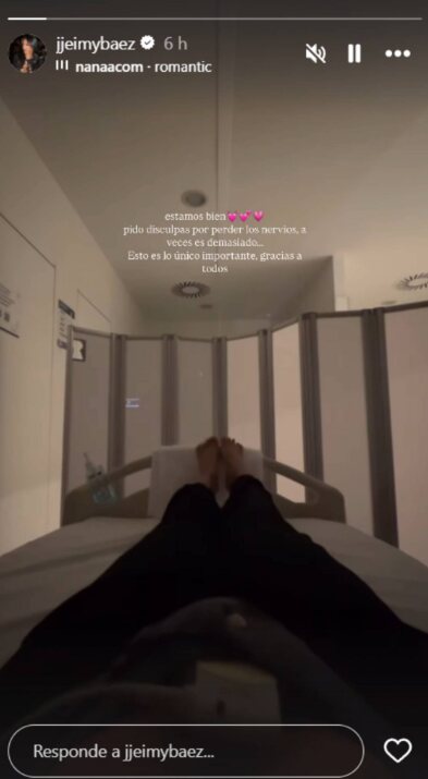 Jeimy Báez entró en el hospital l Foto: Instagram