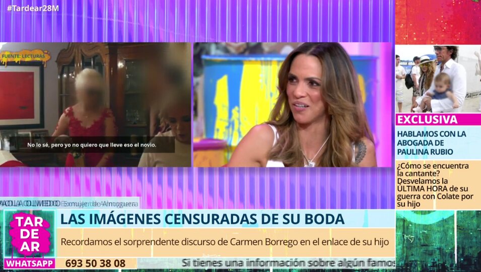 Paola Olmedo reacciona a las imágenes de su boda con Almoguera l Foto: Telecinco.es