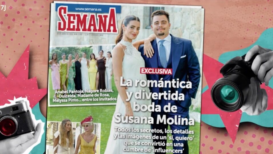 La revista Semana saca la exclusiva del vestido de boda de Susana Molina l Foto: Telecinco.es
