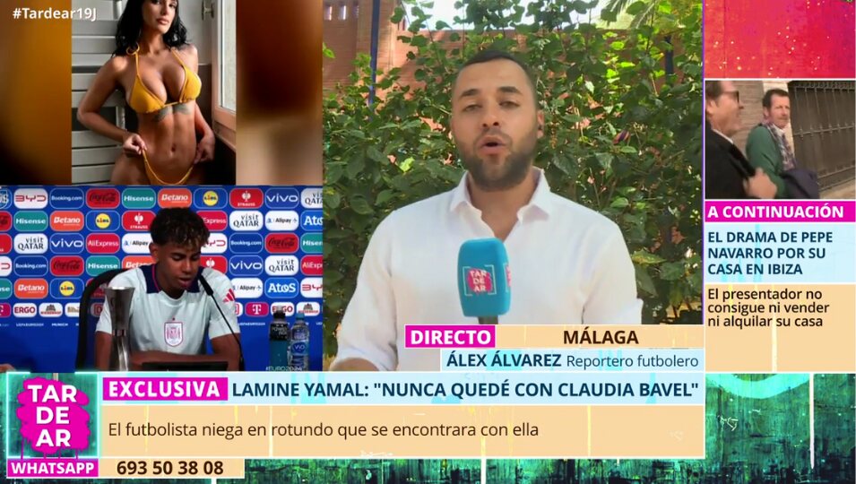 Lamine Yamal niega cualquier enfoque o interés para Claudia Bavel L Photo: Telecinco.es