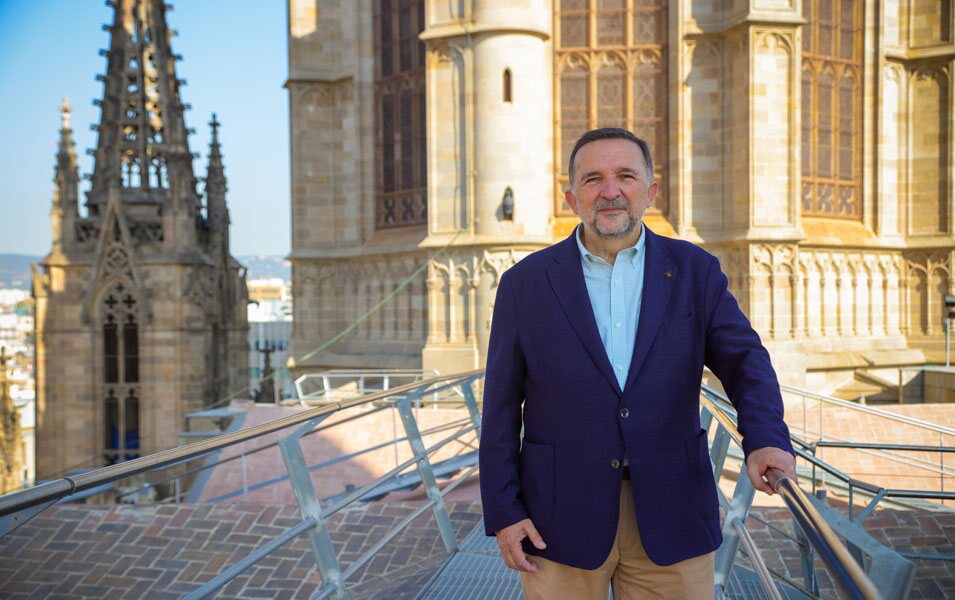 Sergio Vila-Sanjuán en la terraza de la Catedral de Barcelona