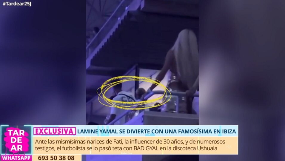 Lamine Yamal y Bad Gyal juntos de fiesta l Foto: Telecinco.es