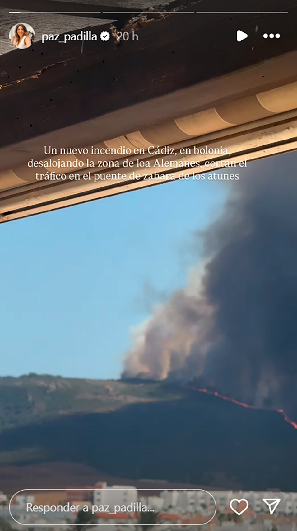 Paz Padilla y habla del incendio en Cádiz | Instagram