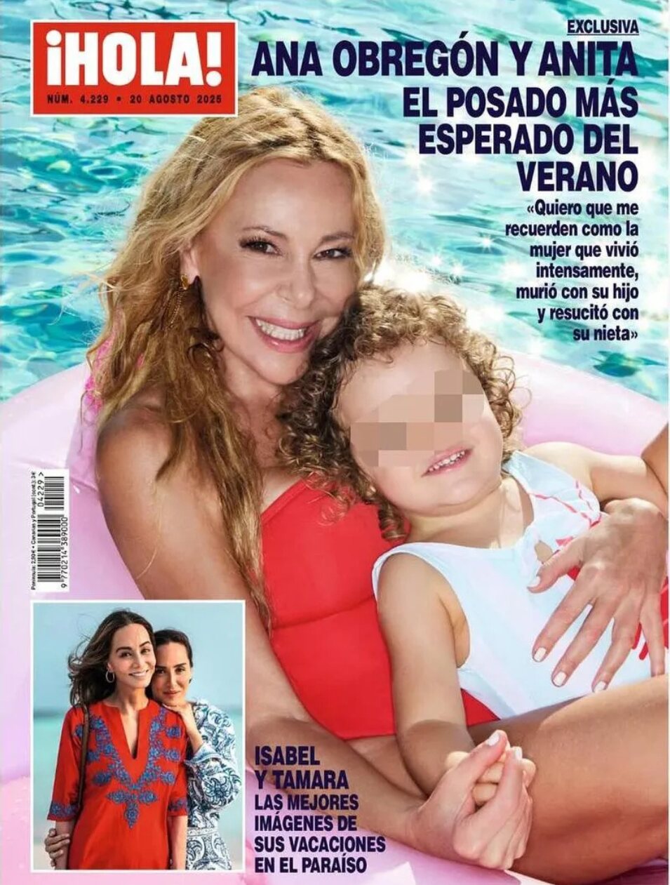 Posado de Ana Obregón junto a su nieta Anita | Foto: ¡Hola!