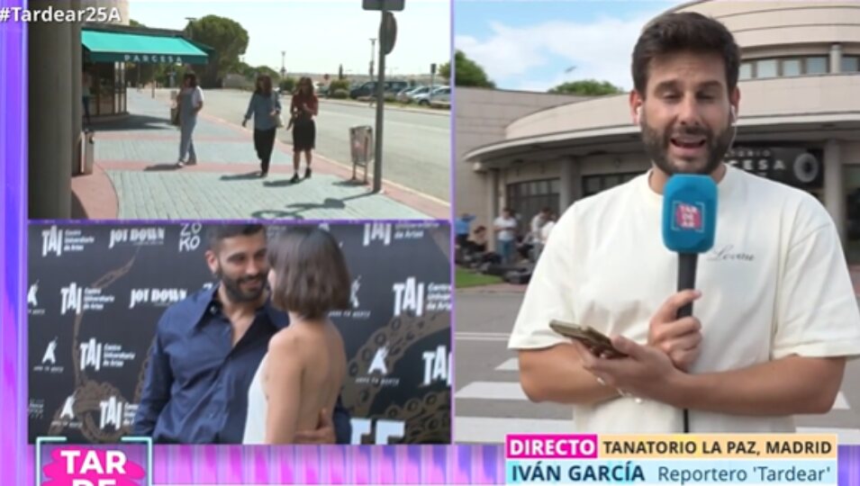 Álex García se encuentra en el tanatorio de La Paz | Foto: Telecinco.es