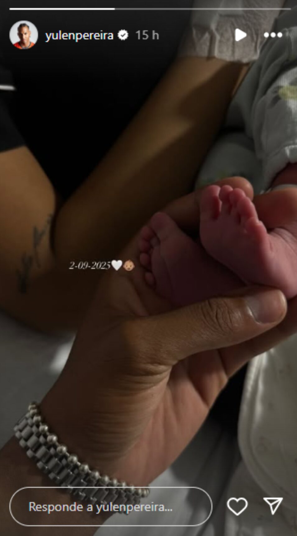 Foto conjunta en los stories de Instagram del recién nacido | Foto: Instagram