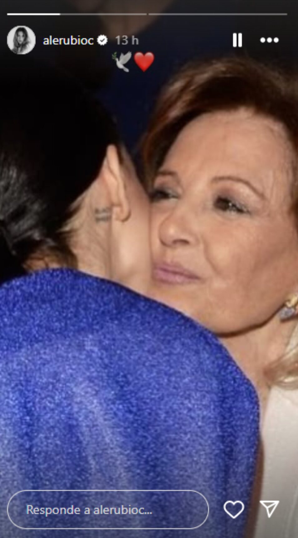 Homenaje en las stories de Alejandra Rubio a su abuela María Teresa Campos | Foto: Instagram 
