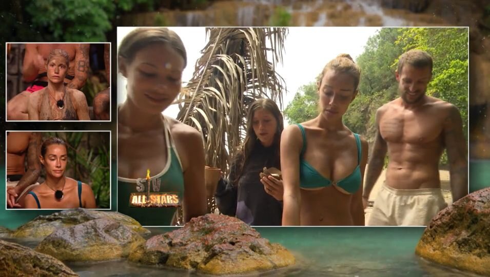Supervivientes en el reparto de la comida | Fotografía: Telecinco