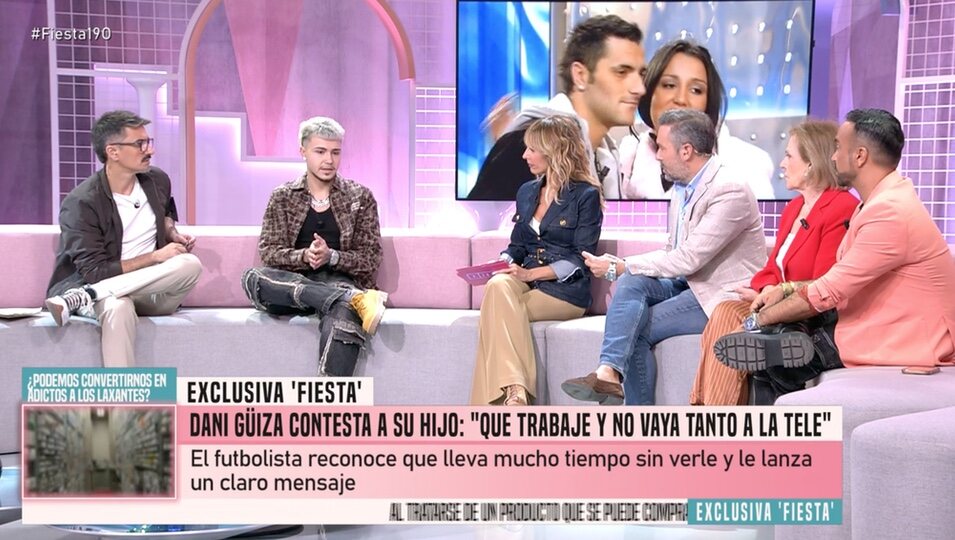 Cristian en el plató de 'Fiesta' | Fotografías: Telecinco