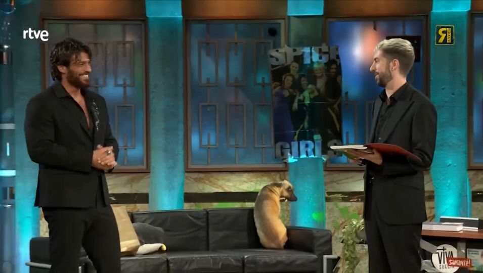 Can Yaman y Broncano en 'La Revuelta' |Fotografía: RTVE