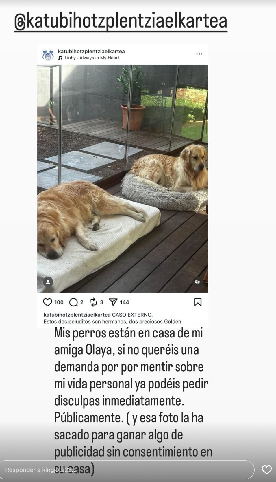 Jota Peleteiro se pronuncia en redes sociales | Foto: Instagram