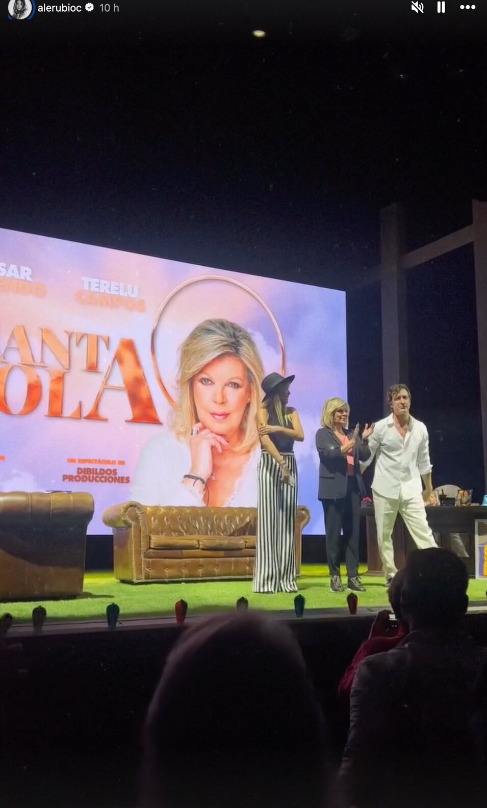 Publicación vía stories de Alejandra Rubio del estreno de 'Santa Lola'