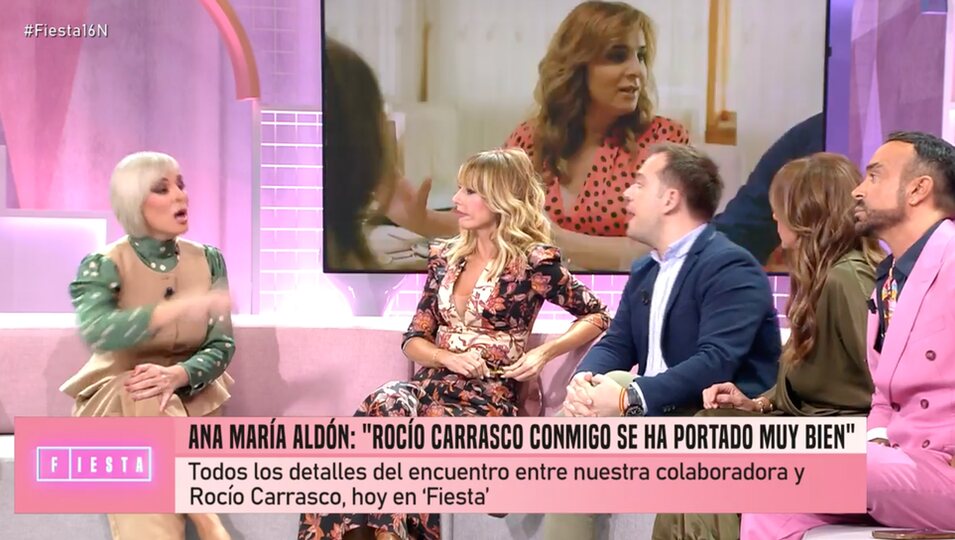 Ana María Aldón explicando la relación que mantiene con Rocío Carrasco | Foto: Telecinco.es