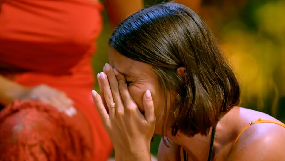 Sandra devastada al enterarse de la infidelidad de Juanpi antes de entrar al programa |Foto: Telecinco.es