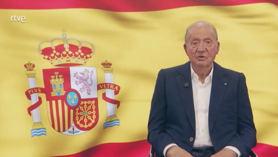 Juan Carlos I en su mensaje a los jóvenes españoles | Foto: RTVE