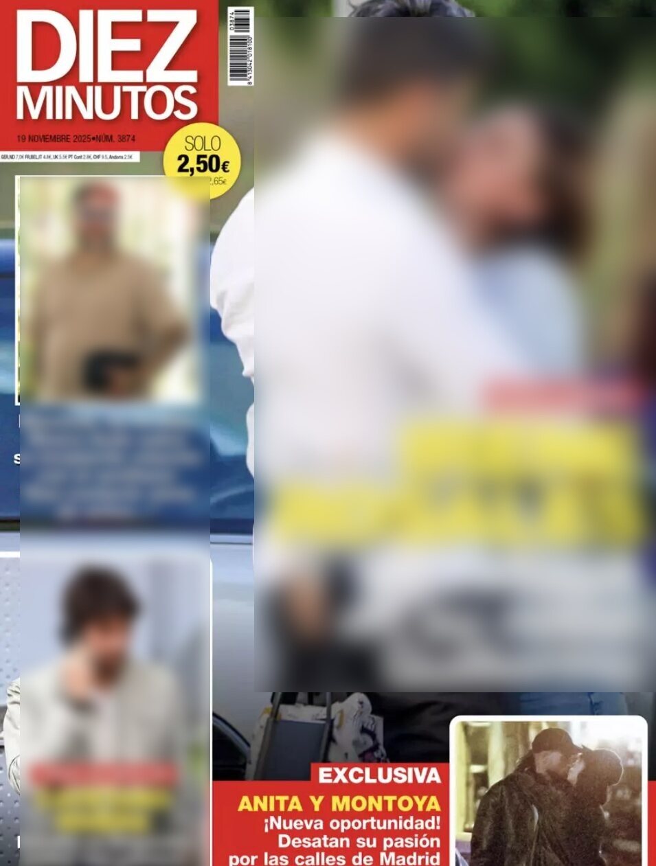 El beso de Anita y Montoya en la revista Diez Minutos