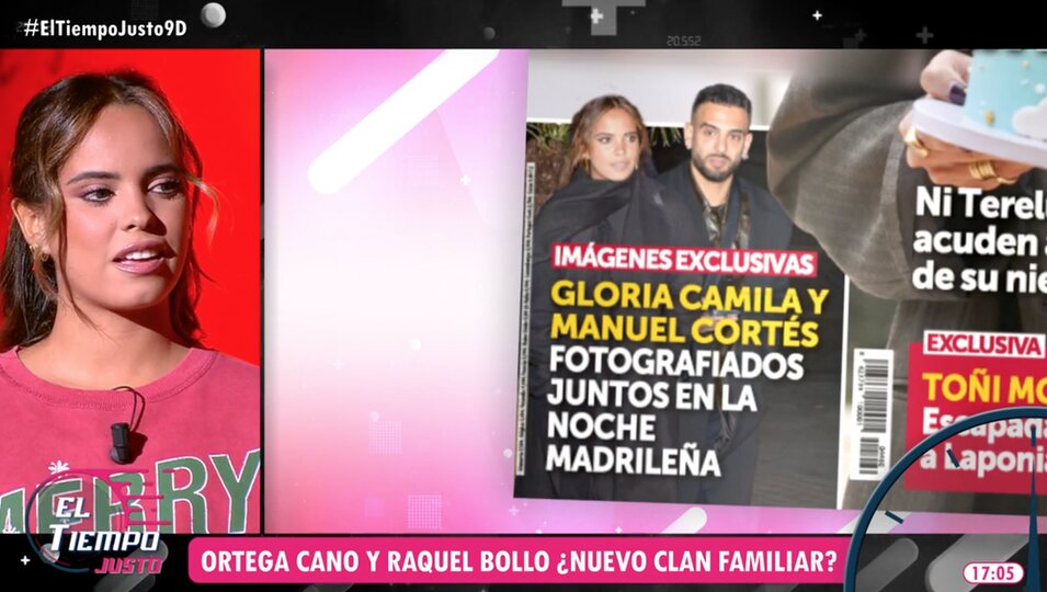 Gloria Camila reacciona a sus fotografías con Manuel Cortés | Fotografía: Telecinco