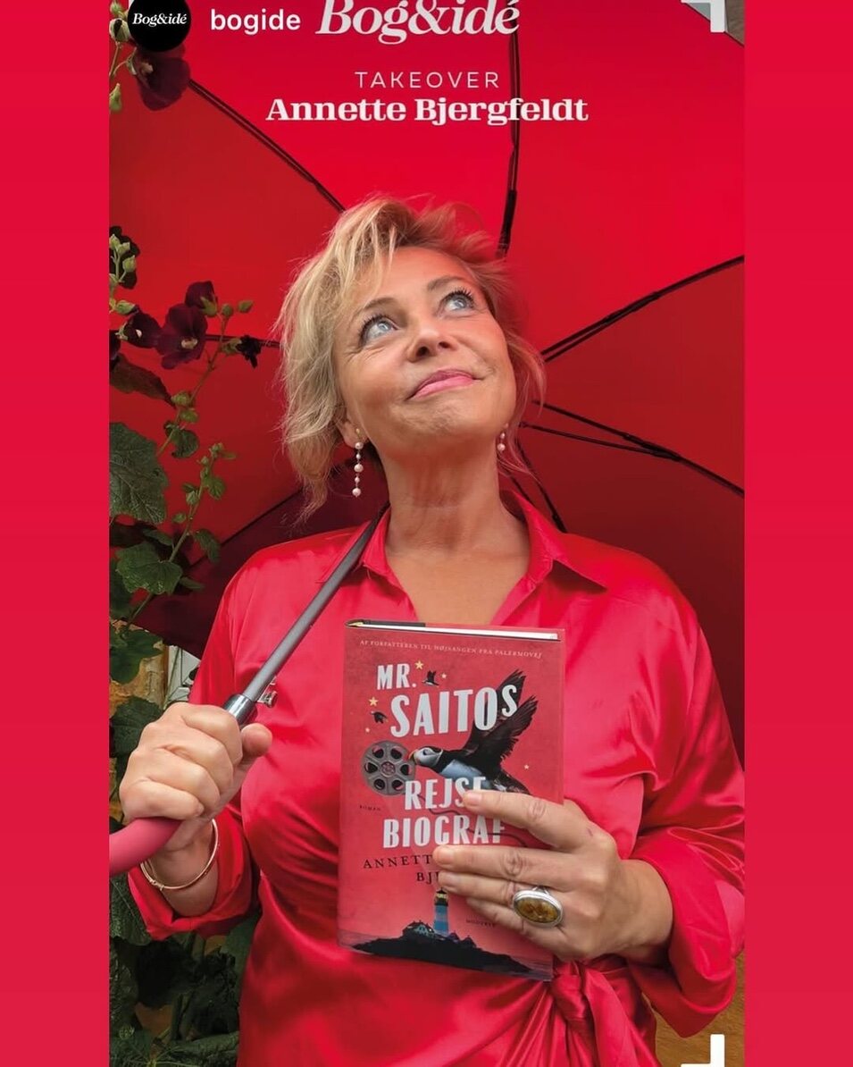 Annette Bjergfeldt promocionando su libro 'El cine ambulante de Mr. Saito' | Foto: Instagram