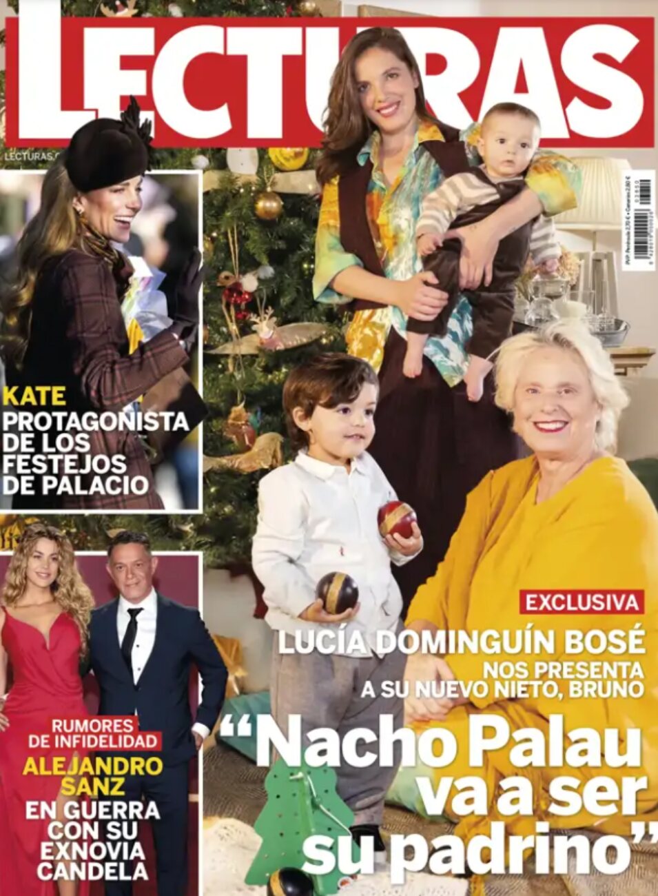 Portada de Jara y Lucía Dominguín con Bruno | Fotografía: Lecturas