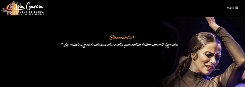 Muestra de la página web de danza de Lola García