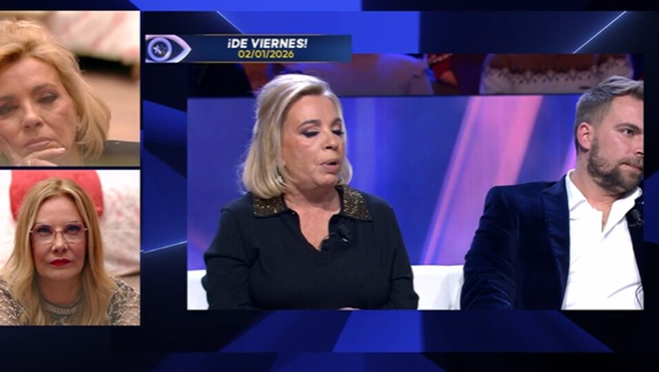 Carmen y Belén ven imágenes de Terelu | Foto: telecinco.es